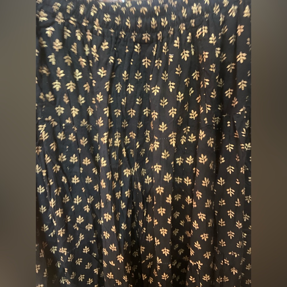 Jaipuri black block printed skirt - Picture 2 of 5